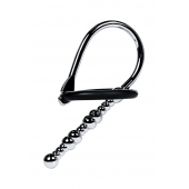 Серебристый уретральный плаг-бусины TOYFA Metal с мягким фиксириющим кольцом - ToyFa - купить с доставкой в Шахтах