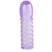 Насадка гелевая фиолетовая с точками, шипами и наплывами - 13,5 см. - Toyfa Basic - в Шахтах купить с доставкой