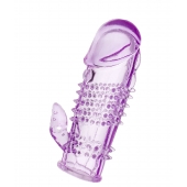 Фиолетовая насадка с коготком и шипами - 13 см. - Toyfa Basic - в Шахтах купить с доставкой