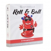 Стимулирующий презерватив-насадка Roll   Ball Strawberry - Sitabella - купить с доставкой в Шахтах