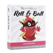 Стимулирующий презерватив-насадка Roll   Ball Raspberry - Sitabella - купить с доставкой в Шахтах