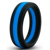 Черно-синее эрекционное кольцо Silicone Go Pro Cock Ring - Blush Novelties - в Шахтах купить с доставкой