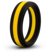 Черно-желтое силиконовое эрекционное кольцо Silicone Go Pro Cock Ring - Blush Novelties - в Шахтах купить с доставкой