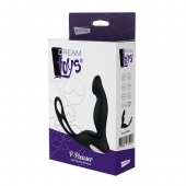 Черный вибромассажер простаты P-PLEASER W ERECTION ENHANCE - Dream Toys - в Шахтах купить с доставкой