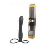 Черная насадка на пенис для двойной стимуляции Mojo BlackJack - 15 см. - Seven Creations - в Шахтах купить с доставкой