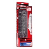Прозразная закрытая насадка на пенис с поддержкой мошонки Clearly Ample Penis Enhancer - 22 см. - XR Brands - в Шахтах купить с доставкой