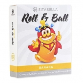 Стимулирующий презерватив-насадка Roll   Ball Banana - Sitabella - купить с доставкой в Шахтах
