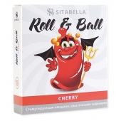 Стимулирующий презерватив-насадка Roll   Ball Cherry - Sitabella - купить с доставкой в Шахтах