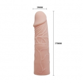 Закрытая телесная насадка-фаллос - 17 см. - Sex Expert - в Шахтах купить с доставкой