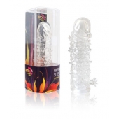 Закрытая прозрачная рельефная насадка Crystal sleeve - 13 см. - Erowoman-Eroman - в Шахтах купить с доставкой