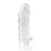 Закрытая прозрачная рельефная насадка Crystal sleeve - 13 см. - Erowoman-Eroman - в Шахтах купить с доставкой