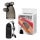 Дымчатая насадка-мастурбатор с вибрацией Vibrating Crystal Cap II - Baile - в Шахтах купить с доставкой