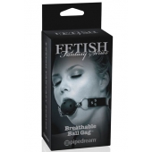 Черный кляп с дырочками Breathable Ball Gag - Pipedream - купить с доставкой в Шахтах