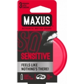 Ультратонкие презервативы в железном кейсе MAXUS Sensitive - 3 шт. - Maxus - купить с доставкой в Шахтах