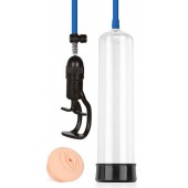 Прозрачная вакуумная помпа Sex Expert с насадкой-вагиной - Sex Expert - в Шахтах купить с доставкой