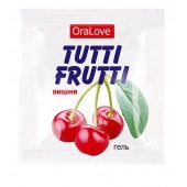 Пробник гель-смазки Tutti-frutti с вишнёвым вкусом - 4 гр. - Биоритм - купить с доставкой в Шахтах