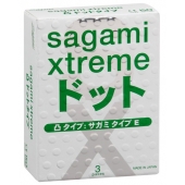 Презервативы Sagami Xtreme SUPER DOTS с точками - 3 шт. - Sagami - купить с доставкой в Шахтах