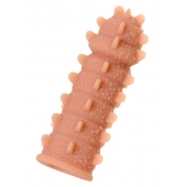 Телесная реалистичная насадка KOKOS Extreme Sleeve 04 с дополнительной стимуляцией - 12,7 см. - KOKOS - в Шахтах купить с доставкой