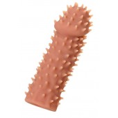 Телесная реалистичная насадка KOKOS Extreme Sleeve 07 с дополнительной стимуляцией - 12,7 см. - KOKOS - в Шахтах купить с доставкой