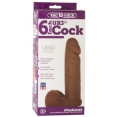 Насадка-мулат для трусиков Vac-U-Lock 6  ULTRASKYN Cock - 17,3 см. - Doc Johnson - купить с доставкой в Шахтах