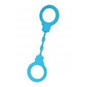 Голубые силиконовые наручники A-Toys без ключа - A-toys - купить с доставкой в Шахтах