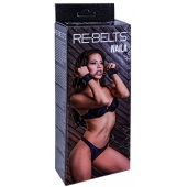 Черные кожаные наручники Naila - Rebelts - купить с доставкой в Шахтах