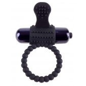 Черное эрекционное виброкольцо Vibrating Silicone Super Ring - Pipedream - в Шахтах купить с доставкой