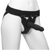 Черный полый вибрострапон Body Extensions BE Aroused - 17,78 см. - Doc Johnson - купить с доставкой в Шахтах