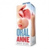 Телесный мастурбатор-ротик с язычком Oral Anne - Blush Novelties - в Шахтах купить с доставкой