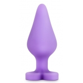 Фиолетовая анальная пробка Naughty Candy Heart Do Me Now - 8,9 см. - Blush Novelties - купить с доставкой в Шахтах