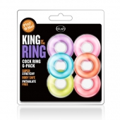 Набор из 6 эрекционных колец King of the Ring - Blush Novelties - в Шахтах купить с доставкой