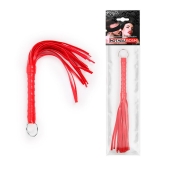 Красная плеть с рукоятью в оплетке - 28 см. - Notabu - купить с доставкой в Шахтах