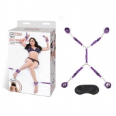 Фиолетовый набор фиксаций на кровати Classic Bedspreader - Lux Fetish - купить с доставкой в Шахтах
