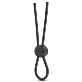 Черное силиконовое лассо на пенис SILICONE LOOP COCK RING - Blush Novelties - в Шахтах купить с доставкой