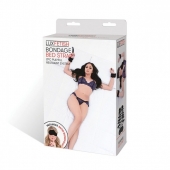 Чёрные манжеты для фиксации на кровати Bondage Bed Strap - Lux Fetish - купить с доставкой в Шахтах