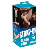 Силиконовый полый страпон на ремнях Silicone Strap-on - 16 см. - Orion - купить с доставкой в Шахтах