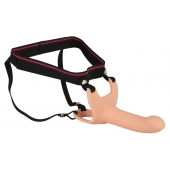 Силиконовый полый страпон на ремнях Silicone Strap-on - 16 см. - Orion - купить с доставкой в Шахтах