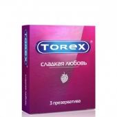 Презервативы Torex  Сладкая любовь  с ароматом клубники - 3 шт. - Torex - купить с доставкой в Шахтах
