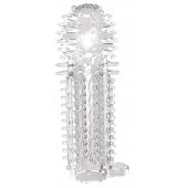 Закрытая прозрачная насадка на пенис с шипиками Nubby Sleeve - 14,5 см. - Chisa - в Шахтах купить с доставкой