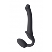 Черный безремневой страпон Silicone Bendable Strap-On S - Strap-on-me - купить с доставкой в Шахтах