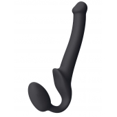 Черный безремневой страпон Silicone Bendable Strap-On S - Strap-on-me - купить с доставкой в Шахтах