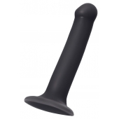 Черный фаллос на присоске Silicone Bendable Dildo M - 18 см. - Strap-on-me - купить с доставкой в Шахтах