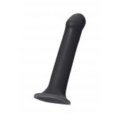 Черный фаллос на присоске Silicone Bendable Dildo L - 19 см. - Strap-on-me - купить с доставкой в Шахтах