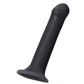 Черный фаллос на присоске Silicone Bendable Dildo L - 19 см. - Strap-on-me - купить с доставкой в Шахтах