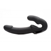 Черный безремневой страпон Urge Silicone Strap On с пультом ДУ - 24 см. - XR Brands - купить с доставкой в Шахтах