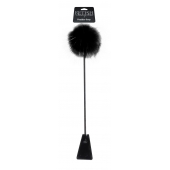 Черный стек Feather Crop с пуховкой на конце - 53,3 см. - Pipedream - купить с доставкой в Шахтах