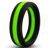 Черно-зеленое эрекционное кольцо Silicone Go Pro Cock Ring - Blush Novelties - в Шахтах купить с доставкой