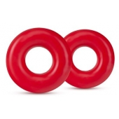 Набор из 2 красных эрекционных колец DONUT RINGS OVERSIZED - Blush Novelties - в Шахтах купить с доставкой