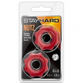 Набор из 2 красных фигурных эрекционных колец NUTZ - Blush Novelties - в Шахтах купить с доставкой