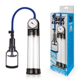 Прозрачная вакуумная помпа Sex Expert с манометром - Sex Expert - в Шахтах купить с доставкой